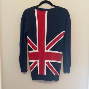 British flag cardigan